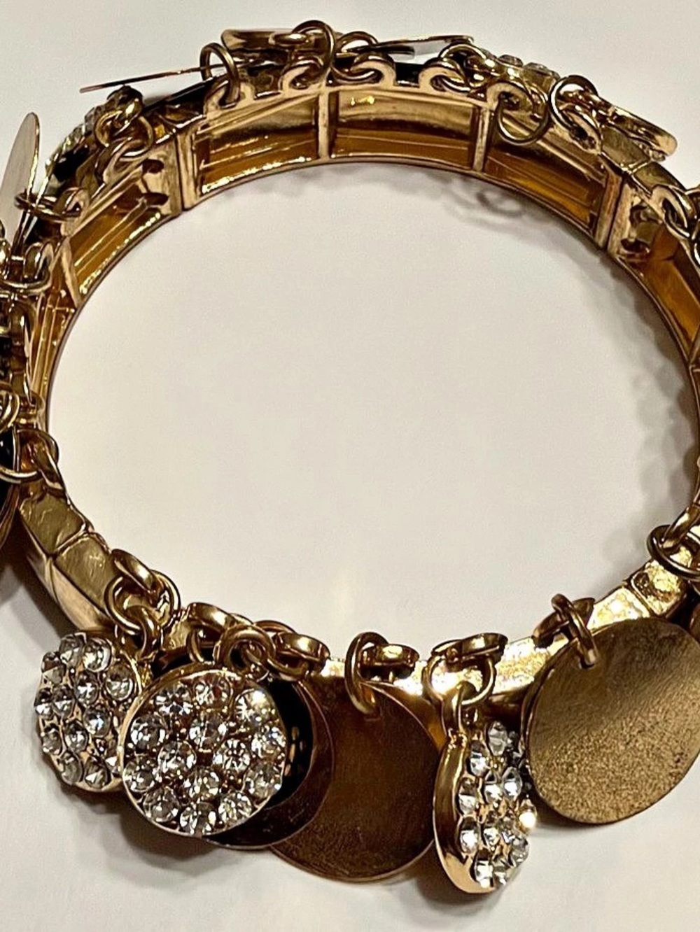 Gold-Tone Charm Bracelet Like New